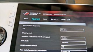 ROG Ally SSD upgrade: Select Advanced and then ASUS Cloud Recovery.