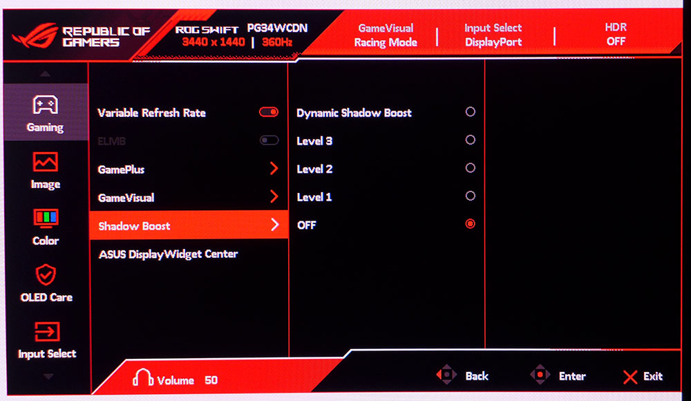 Asus ROG Swift PG34WCDN