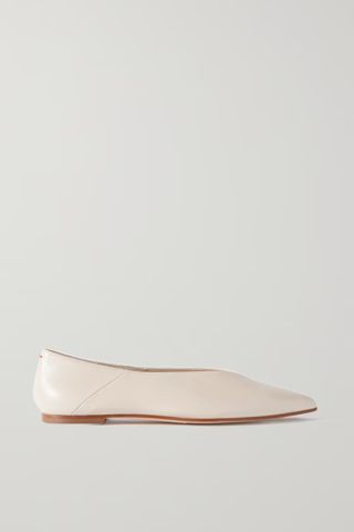 aeyde Moa Leather Point-Toe Flats