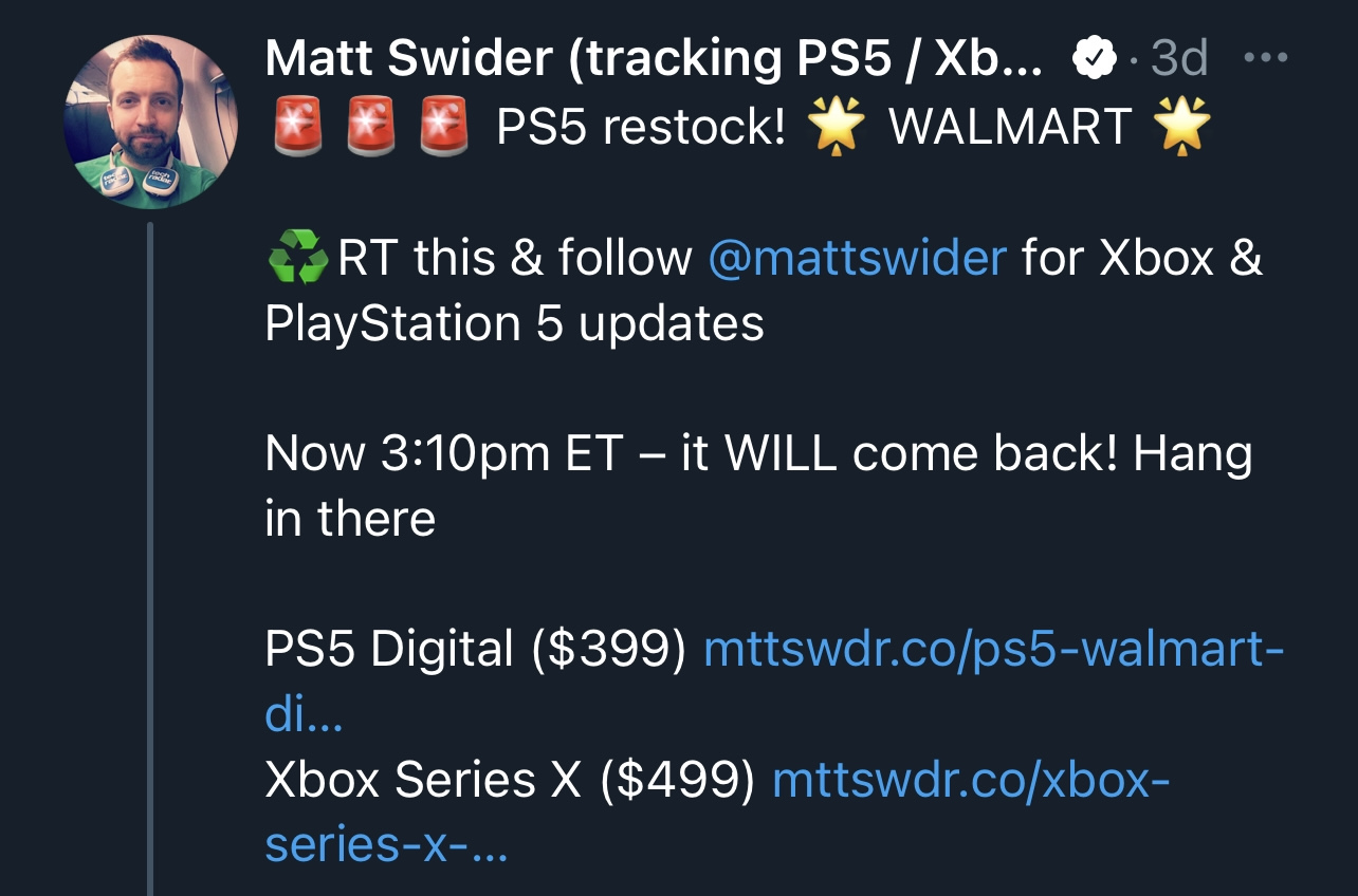 PS5 restock