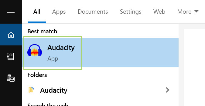 Windows 10 Audacity