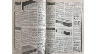 What Hi-Fi? January 1984 amplifer test spread