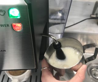 Espresso Works All-In-One Coffee Machine milk frothing