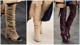 fall 2024 runway boots Chanel, Chloe, Fendi