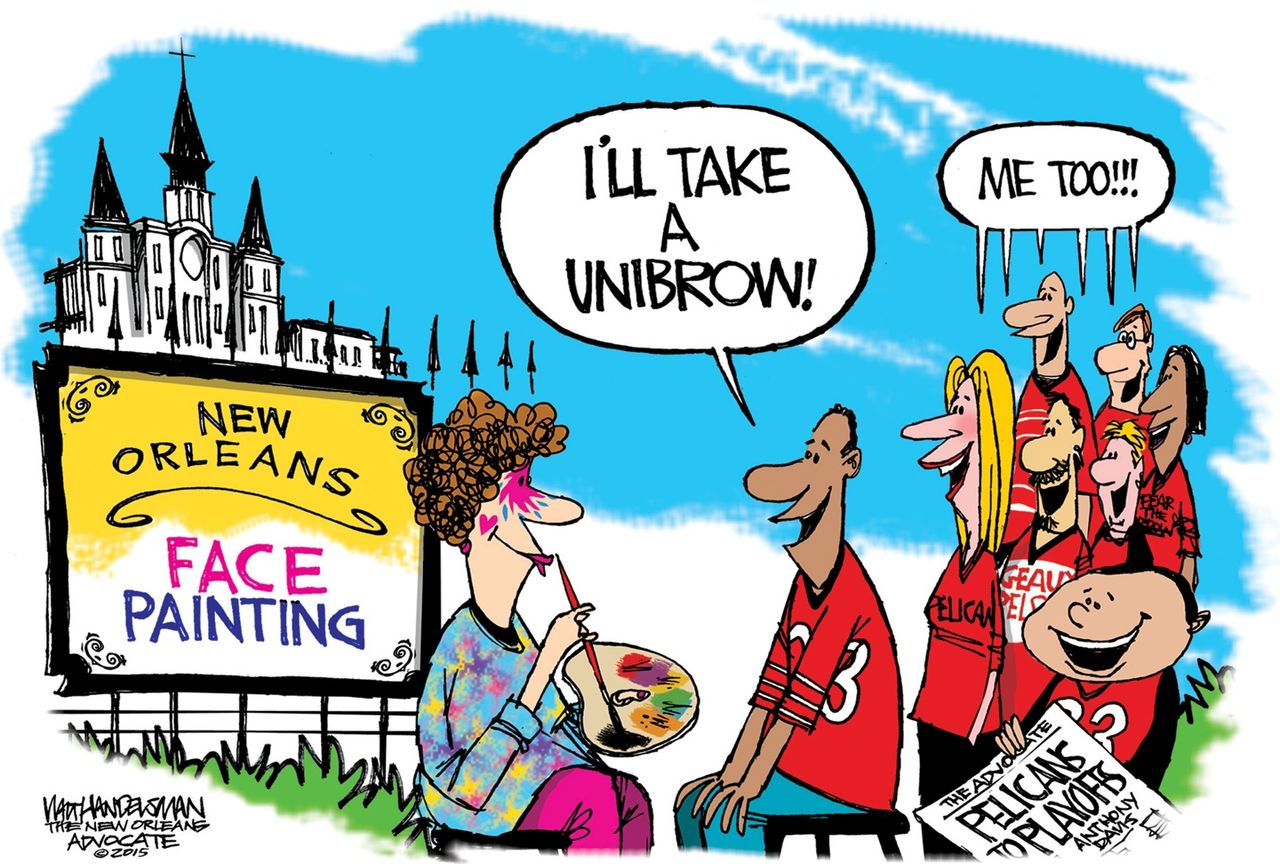 Editorial cartoon U.S. sports New Orleans basketball