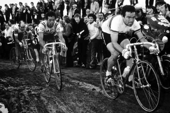 Bernard Hinault during the 1981 Paris-Roubaix.