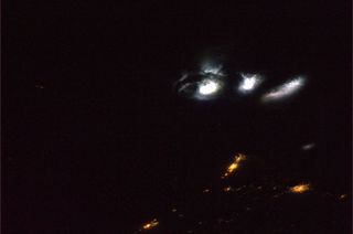 Night Lightning as Seen from ISS