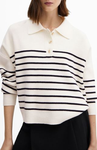 Stripe Polo Sweater