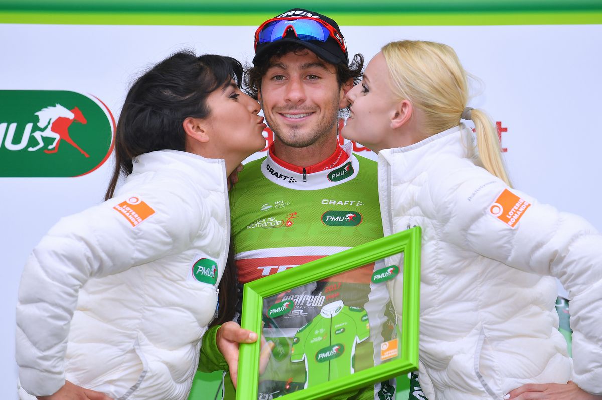 Fabio Felline (Trek-Segafredo) in the points jersey