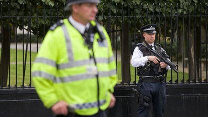 Armed police at Westminster