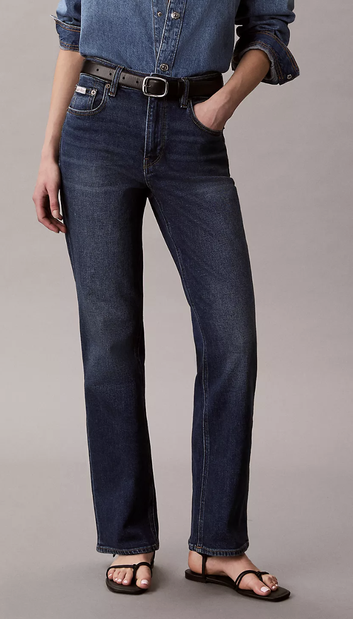 Calvin Klein, High Rise Straight Jeans (Were $99)