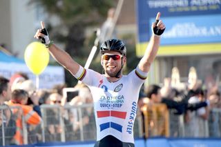 All smiles for stage 6 winner Mark Cavendish (Omega Pharma-QuickStep)