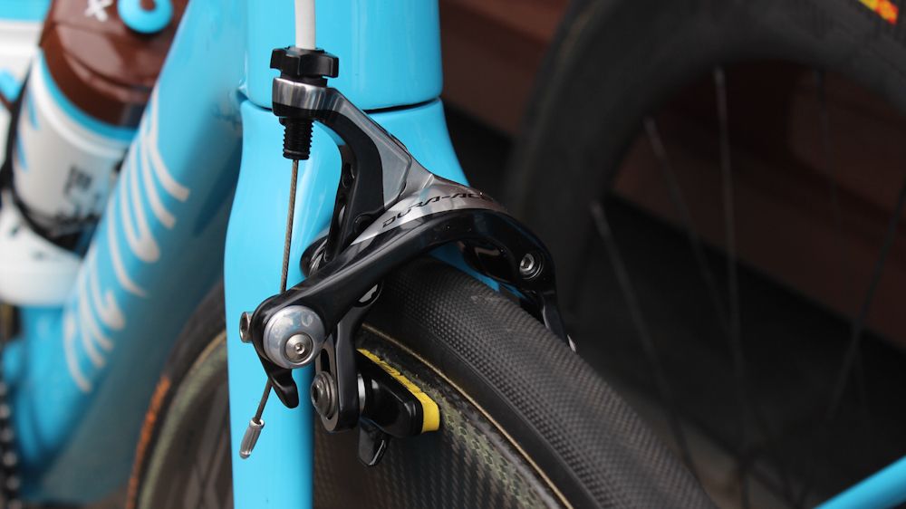 The Shimano Dura-Ace 9000 series front brake