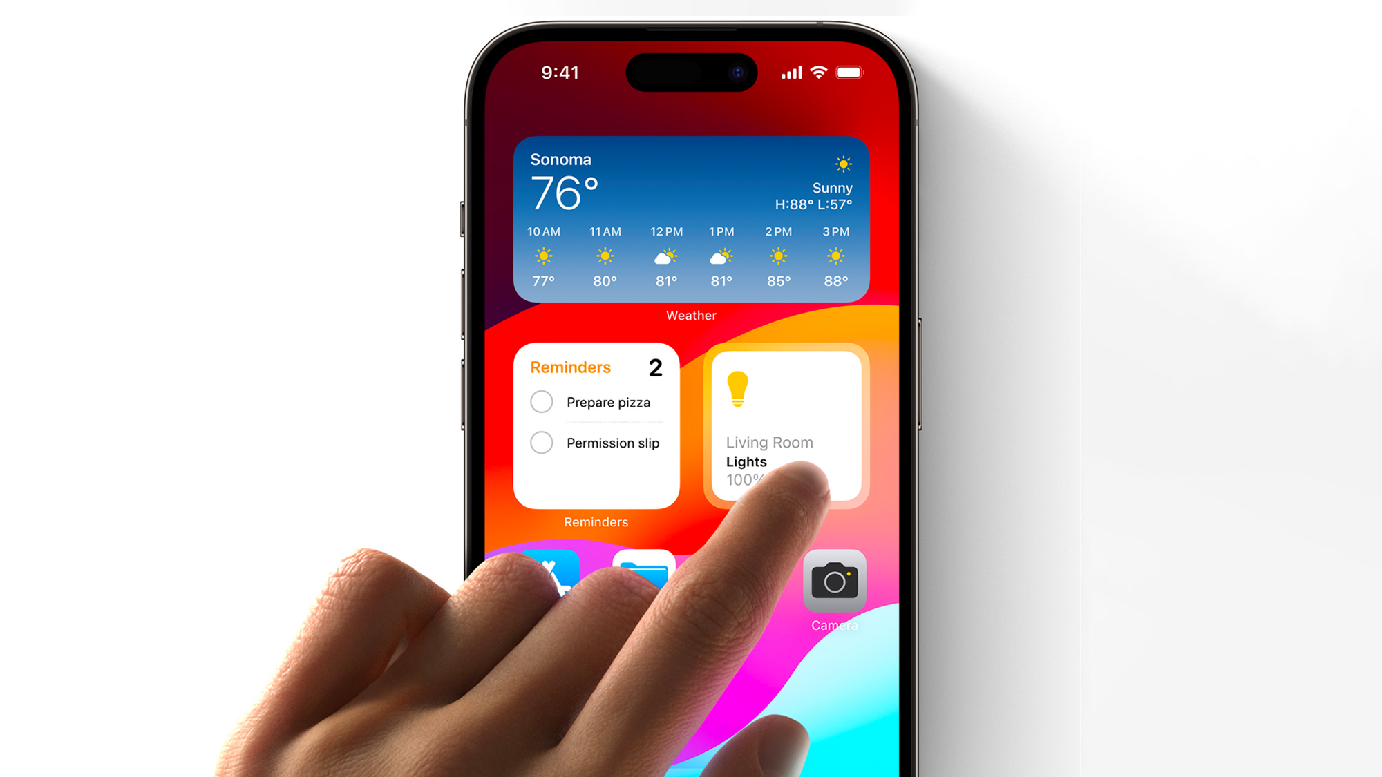 iOS 17 Interactive Widgets Apple press image