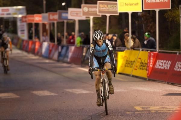 Andrew Dillman in action in Diegem.