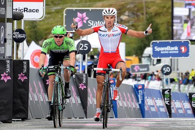 Simon Spilak wins the stage in Norway