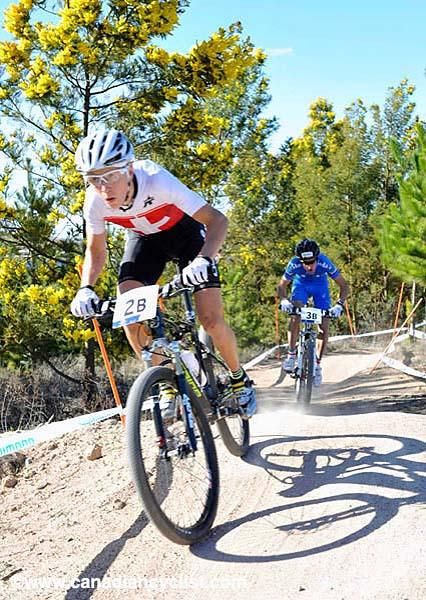 Switzerland's Matthias Stirnemann was first going into the second lap.