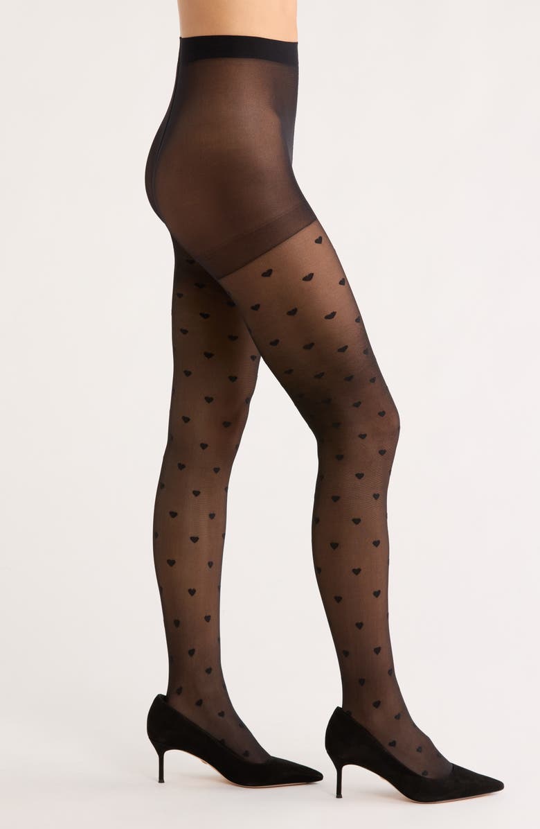 Heart Jacquard Tights