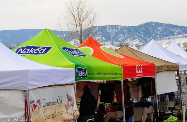 There were lots of vendors all in a row today
