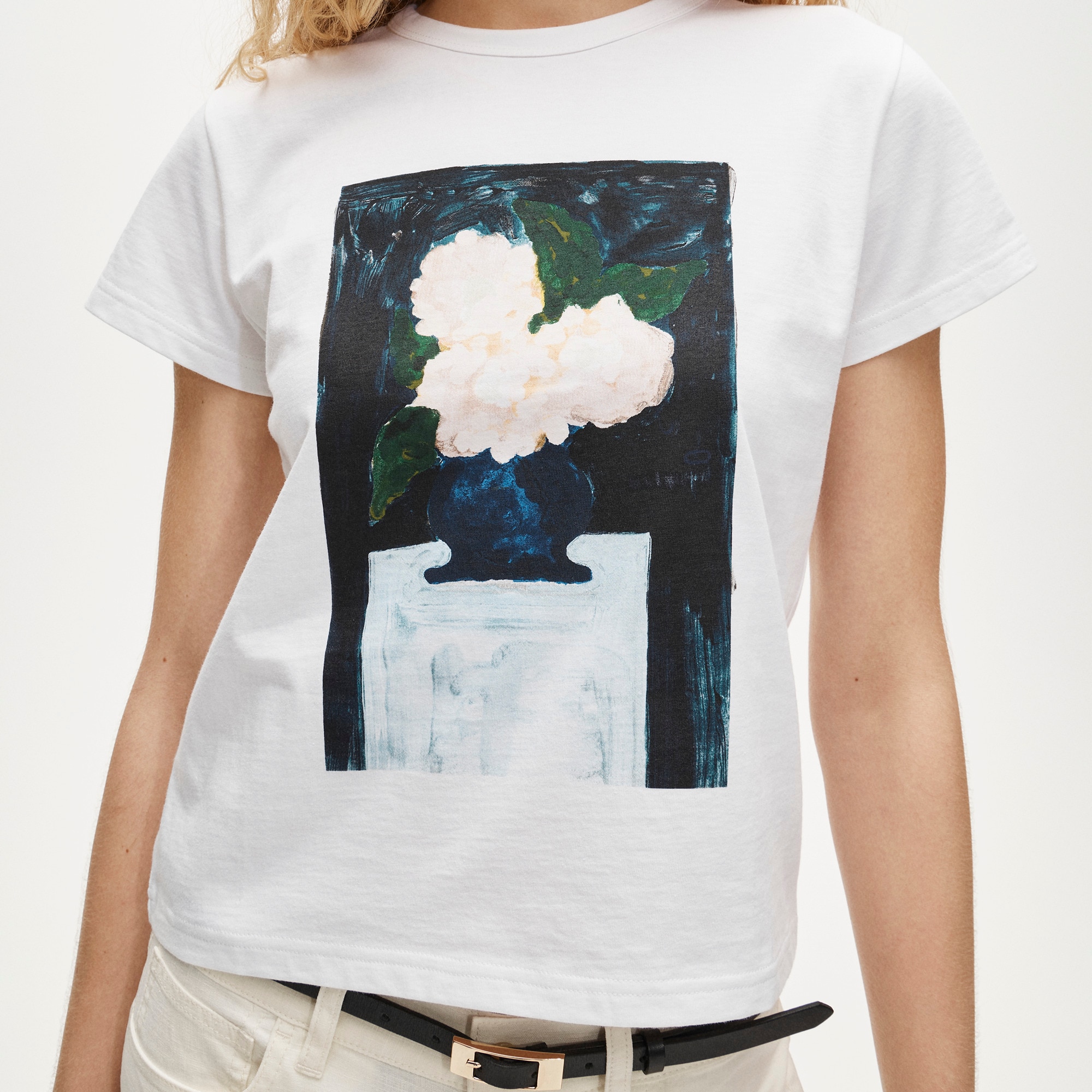 Boyfriend Jersey Classic-Fit Hand Painted Graphic T-Shirt