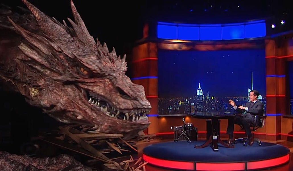 Colbert interviews &amp;#039;fiscal conservative&amp;#039; Smaug, who blames &amp;#039;liberal Hollywood bias&amp;#039; for bad-guy casting