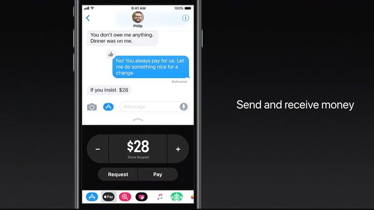 Person-to-person Apple pay