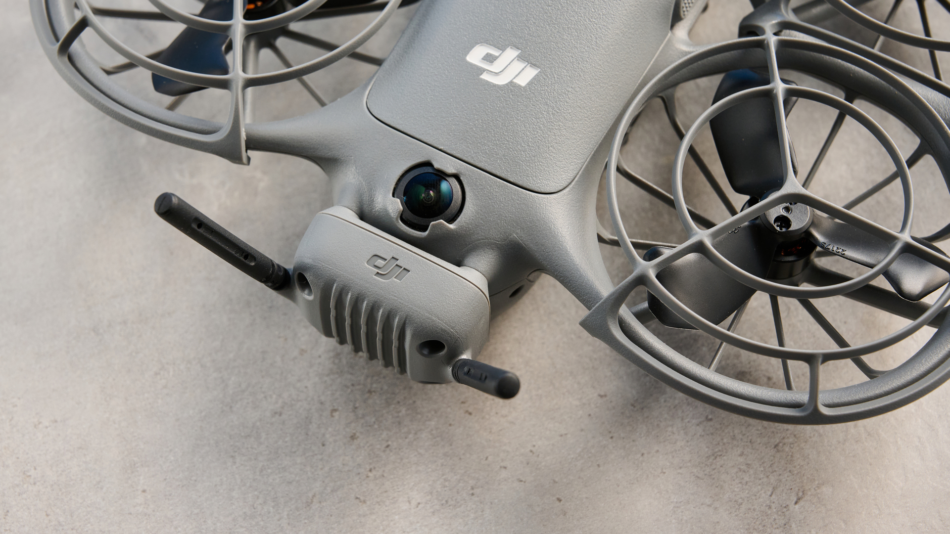 A dark gray DJI Neo 2 camera drone