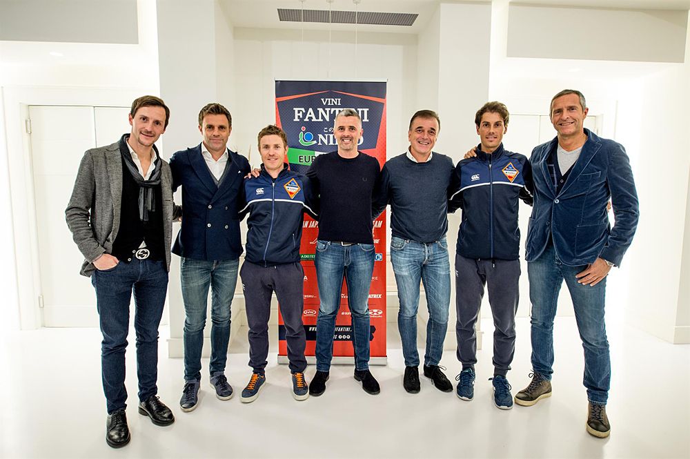 Team photos at the Nippo Vini Fantini camp