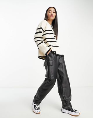 Vero Moda Striped Jumper in Mono