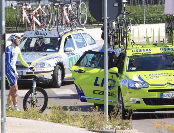 Liquigas-Cannondale prepare for the team time trial