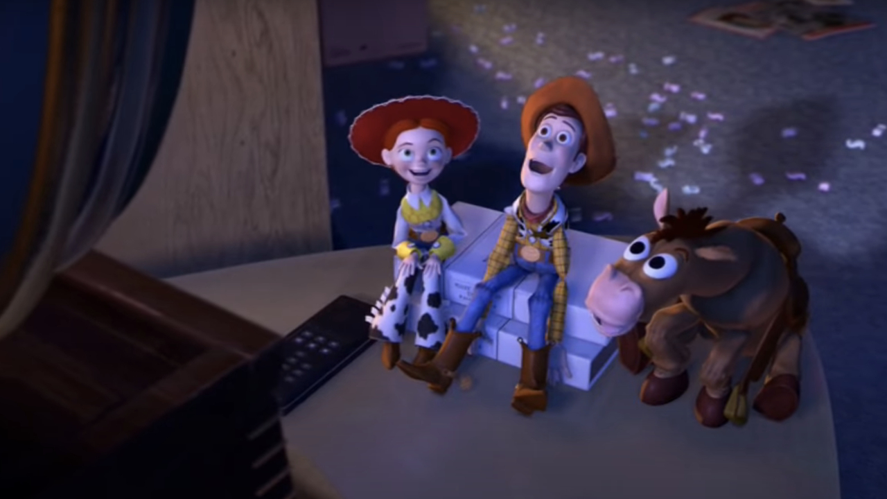 Jessie, Woody e Bullseye em Toy Story 2