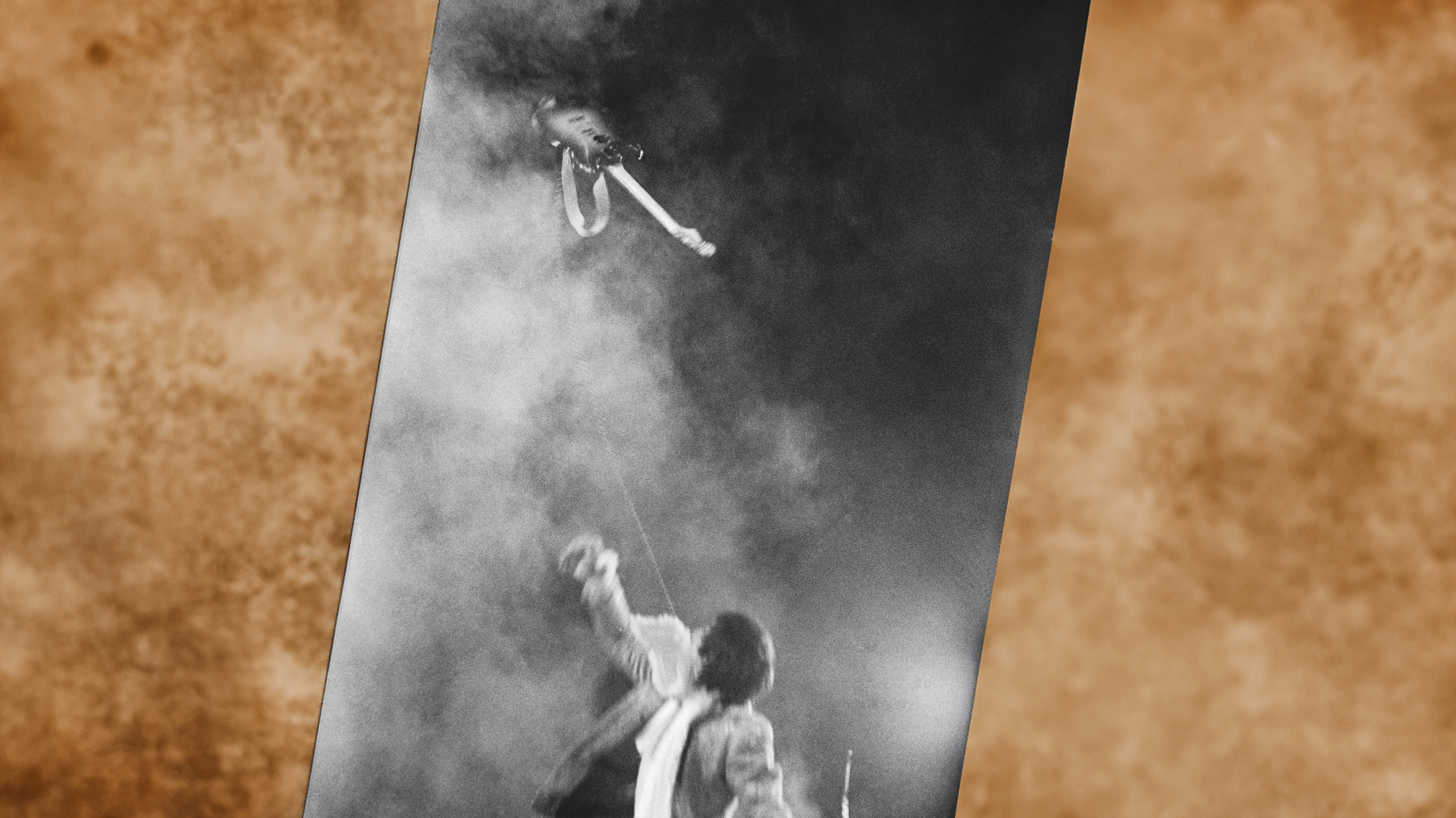 Pete Townshend tosses his electric guitar in mid-air as he performs onstage at Atwood Stadium on August 23, 1967 in Flint Michigan. This is the same night that Keith had his 21st (actually his 20th) birthday party and was arrested and banned for life from the Holiday Inn chain of hotels