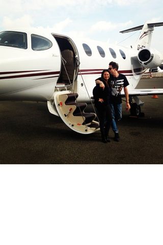 Nick Grimshaw And Fran Cutler With Their Private Plane