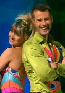 Not even his brightly coloured costume could save Tim Vincent from the bottom two