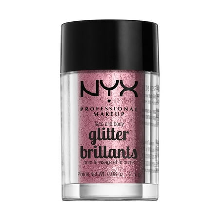 Nyx Professional Makeup Face &amp;amp; Body Glitter, Rose