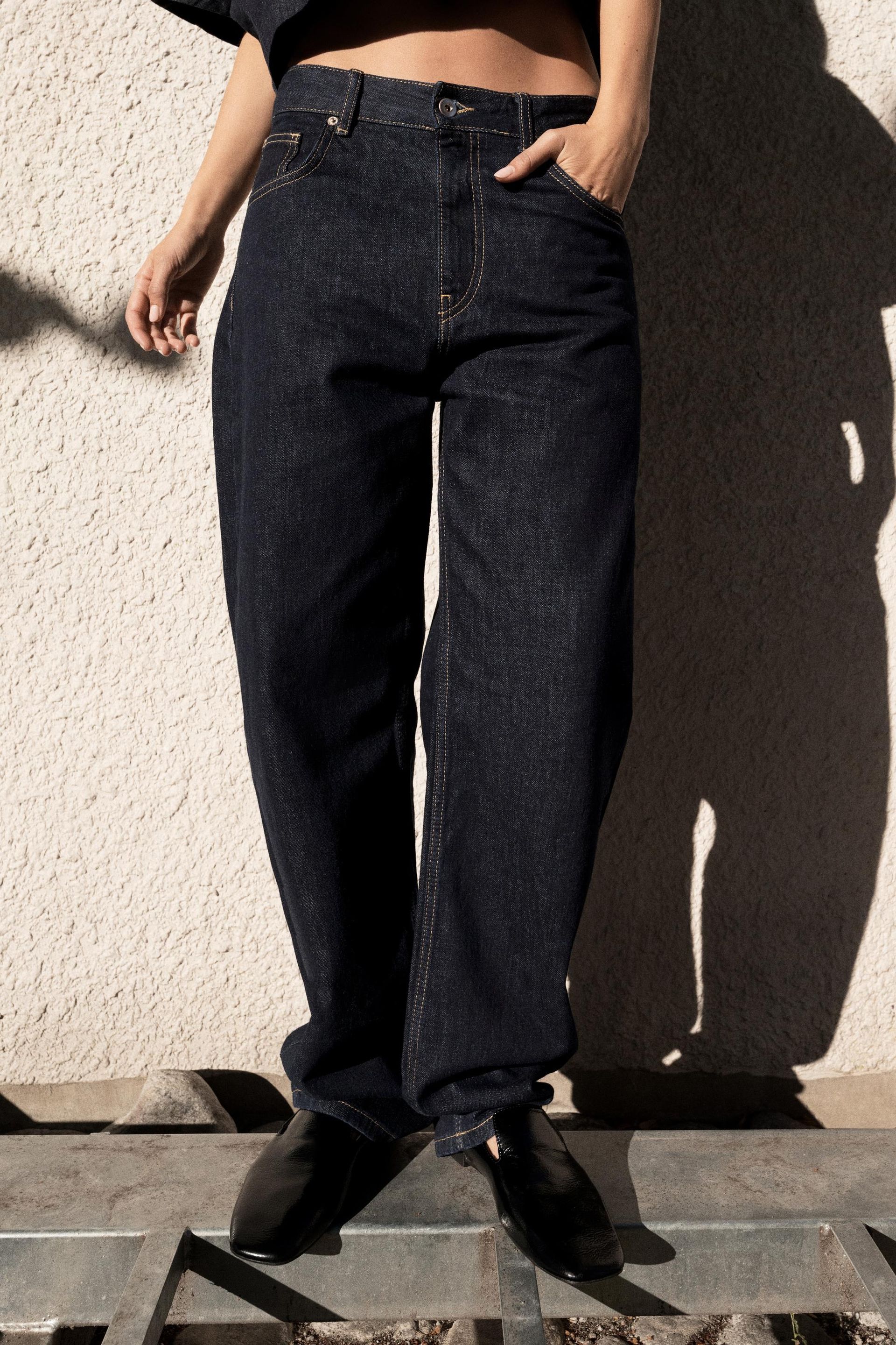 High Waist Barrel Trf Jeans