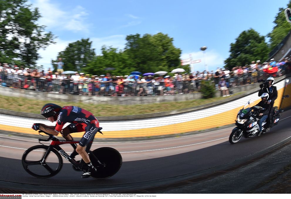 A BMC ride during the opening time trial of the Tour de France