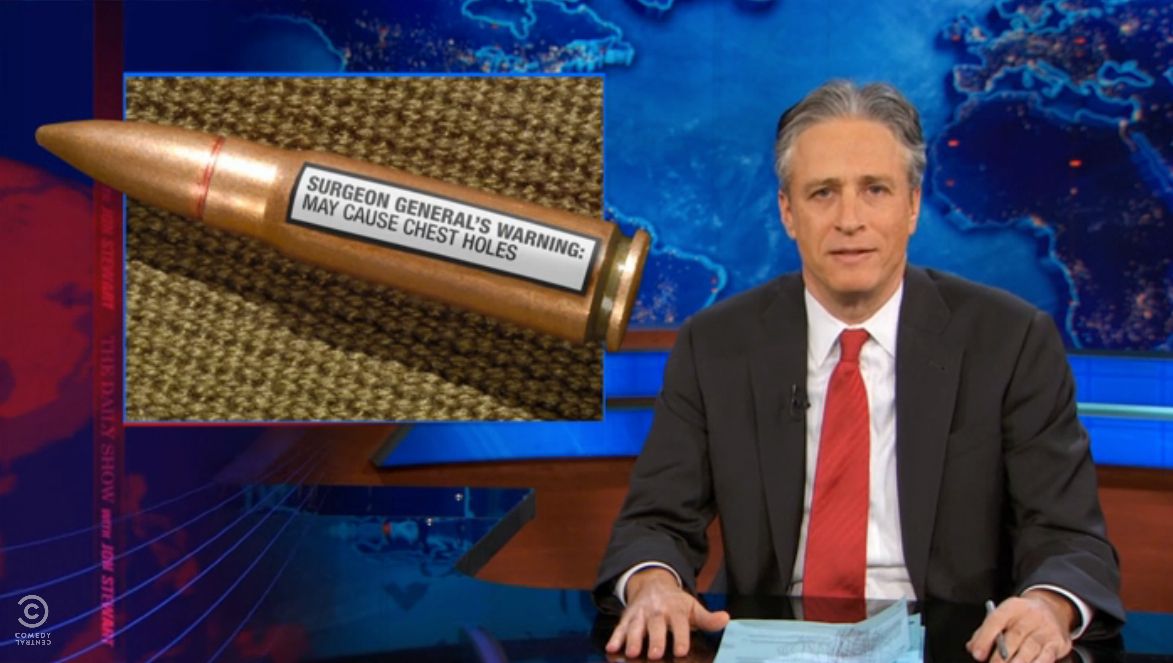 Jon Stewart agrees with Obama&amp;#039;s stalled surgeon general nominee: Guns are a health issue