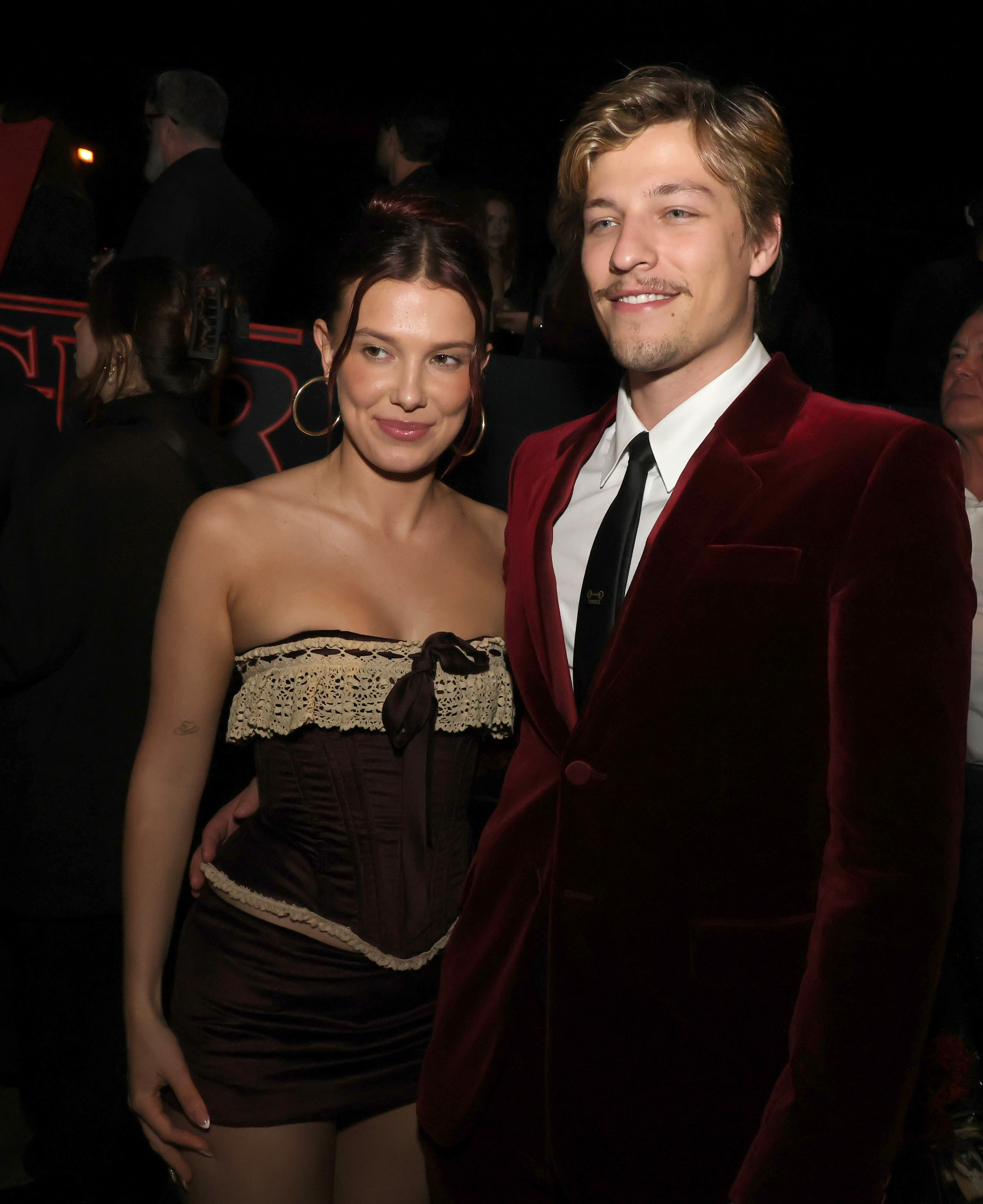 Millie Bobby Brown wore another Mirror Palais matching set for the Stranger Things after party in 2025