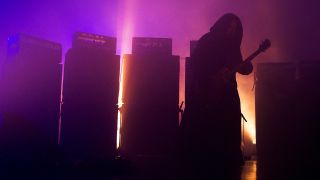 Greg Anderson of Sunn O))) performs at the Royal Festival Hall on August 18, 2015 in London, England. (Photo by Maria Jefferis/Redferns)