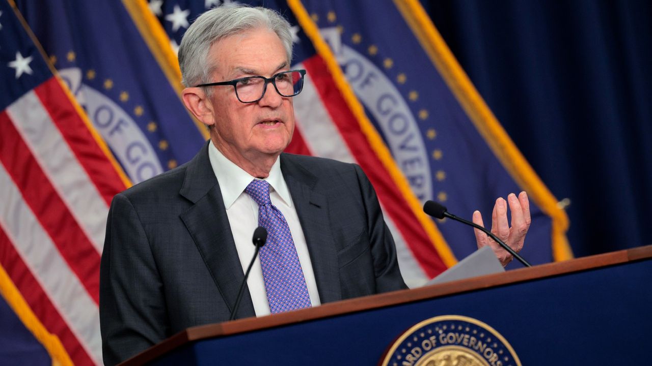Federal Reserve Chair Jerome Powell speaks during a press conference following the Federal Open Markets Committee meeting at the Federal Reserve on December 10, 2025 in Washington, DC. 