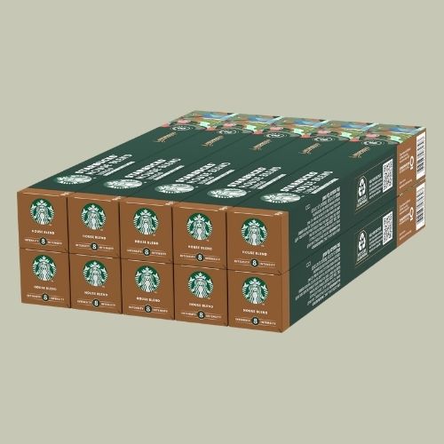 STARBUCKS, Starbucks House Blend by Nespresso, Medium Roast, 100 Capsules