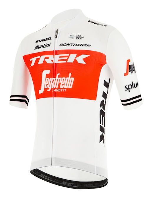 Trek-Segafredo's special one-off white and red jersey for the 2019 Tour de France