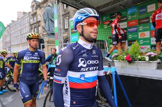 Slovenian national champion Luka Mezgec has been in form but is working in the leadout train at the Tour of Britain for Caleb Ewan