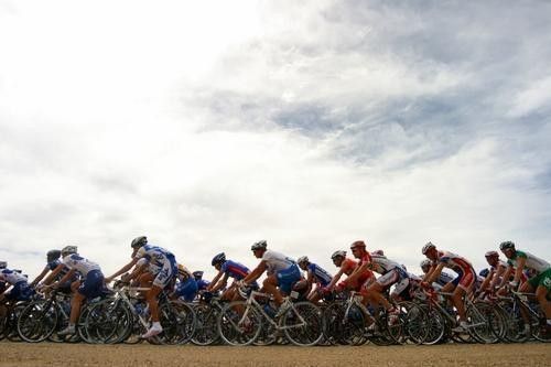 The peloton on a warm day