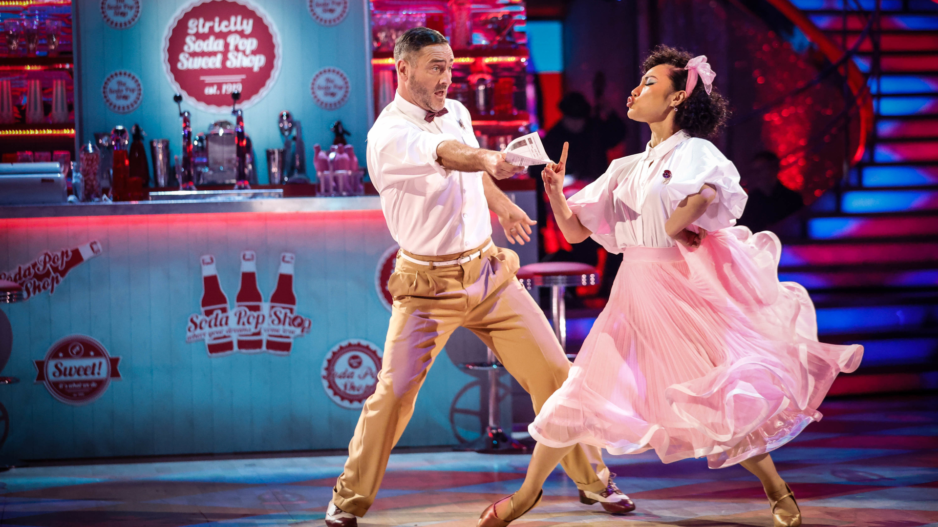 Will Mellor and Nancy Xu in hold in Strictly Come Dancing 2022