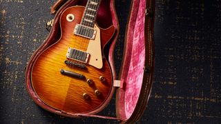 Kirk Hammett’s 1960 Gibson Les Paul Standard 'Sunny' in its case