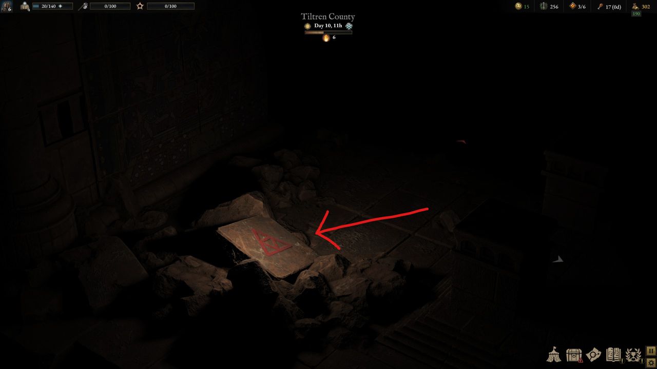 Wartales tomb puzzle