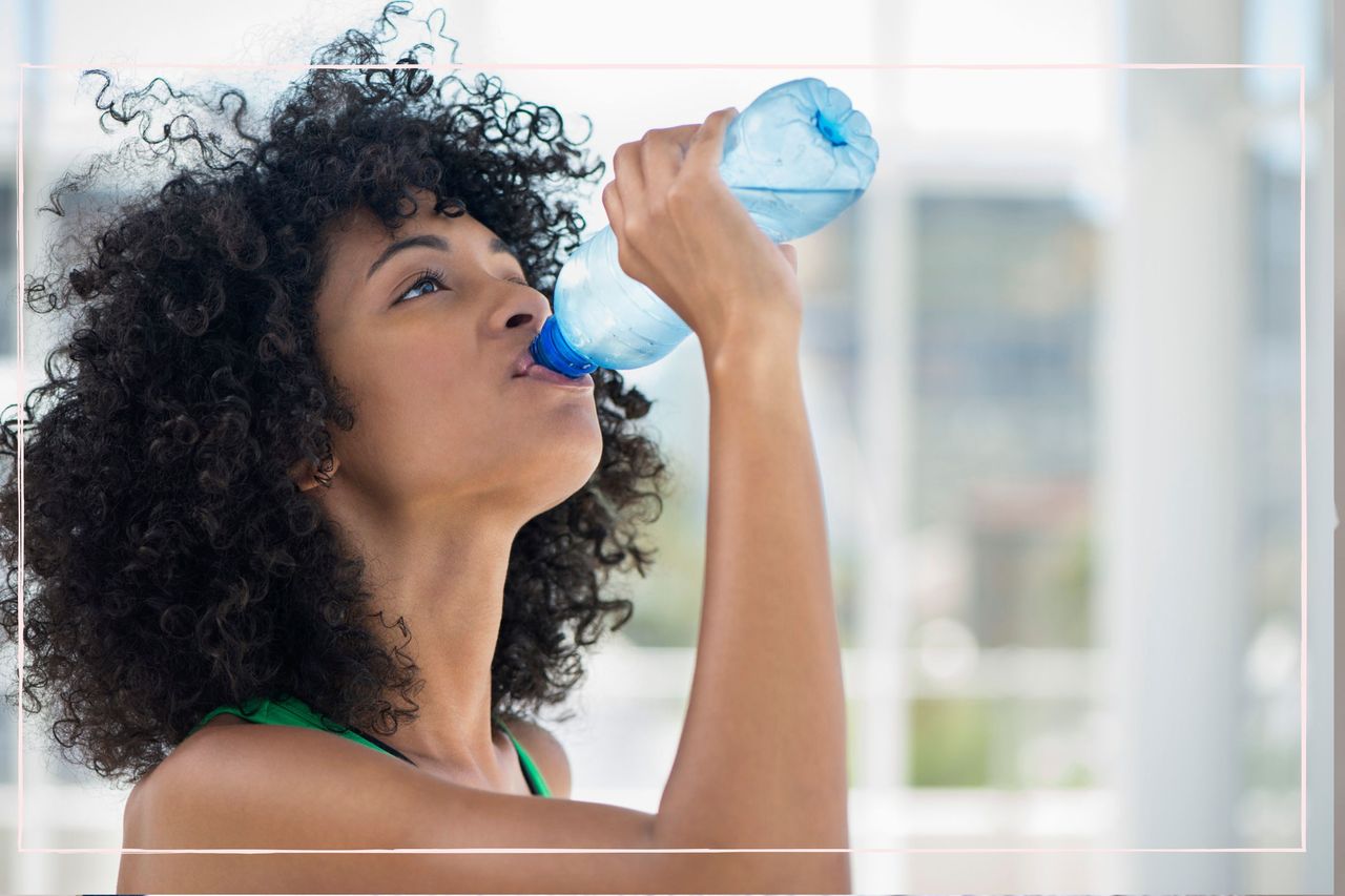 Woman drinking water