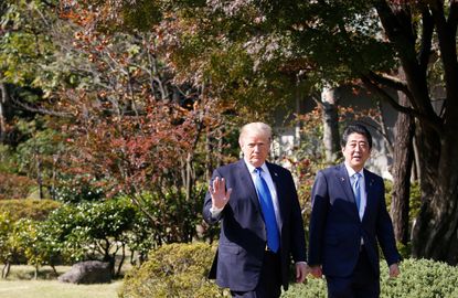 Donald Trump and Shinzo Abe.